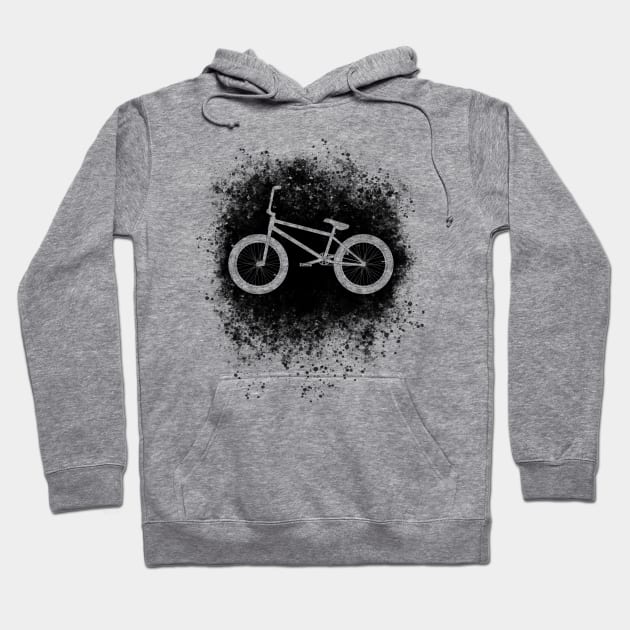 BMX Bike Splattered Hoodie by TheWanderingFools